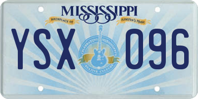 MS license plate YSX096