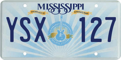 MS license plate YSX127