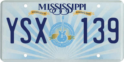 MS license plate YSX139