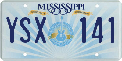 MS license plate YSX141