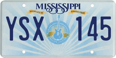 MS license plate YSX145