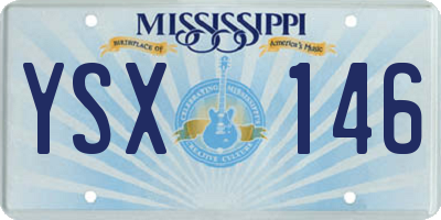MS license plate YSX146
