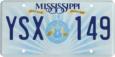 MS license plate YSX149