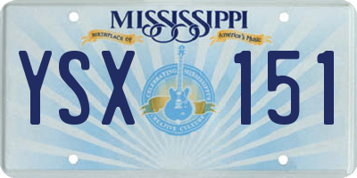 MS license plate YSX151