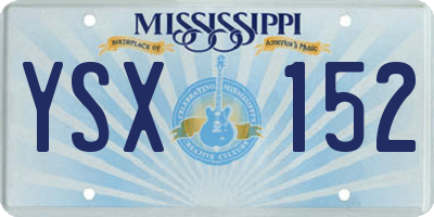 MS license plate YSX152
