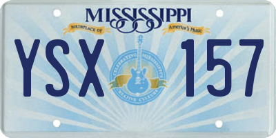 MS license plate YSX157