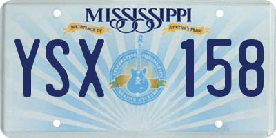 MS license plate YSX158