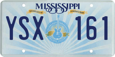 MS license plate YSX161