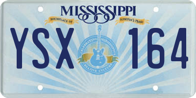MS license plate YSX164