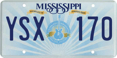MS license plate YSX170