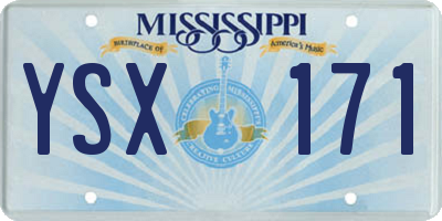 MS license plate YSX171