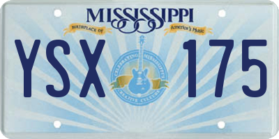 MS license plate YSX175