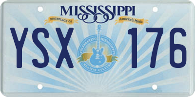 MS license plate YSX176