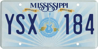 MS license plate YSX184