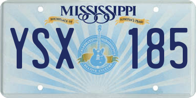 MS license plate YSX185