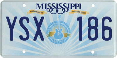 MS license plate YSX186