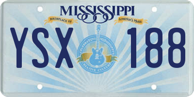 MS license plate YSX188