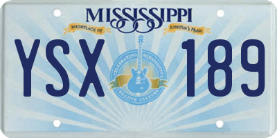 MS license plate YSX189