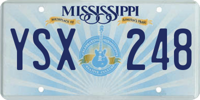 MS license plate YSX248