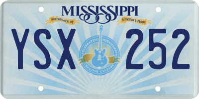MS license plate YSX252