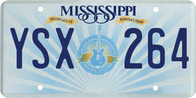 MS license plate YSX264