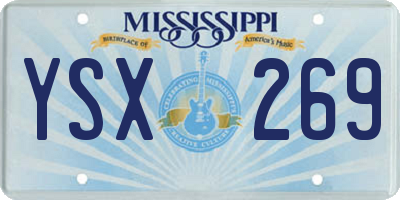 MS license plate YSX269