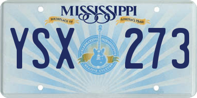 MS license plate YSX273