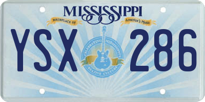 MS license plate YSX286