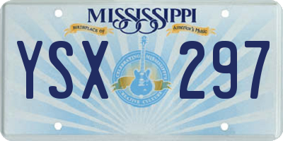 MS license plate YSX297