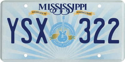 MS license plate YSX322