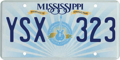 MS license plate YSX323