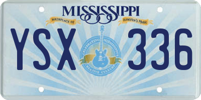 MS license plate YSX336