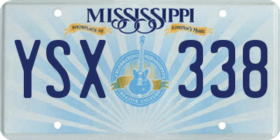 MS license plate YSX338