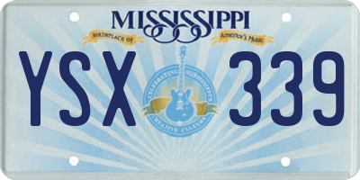 MS license plate YSX339
