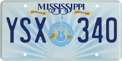 MS license plate YSX340