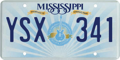 MS license plate YSX341