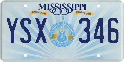 MS license plate YSX346