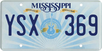 MS license plate YSX369
