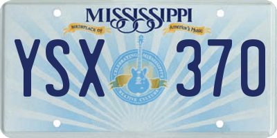 MS license plate YSX370