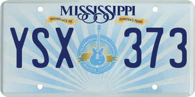 MS license plate YSX373