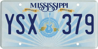 MS license plate YSX379