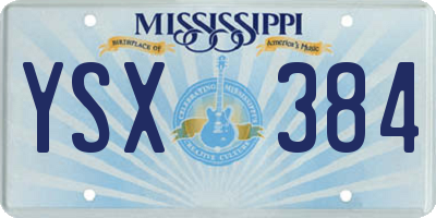 MS license plate YSX384
