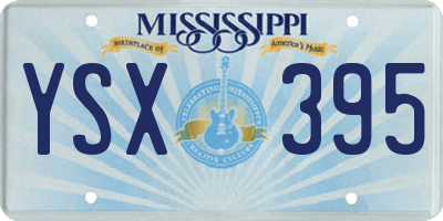 MS license plate YSX395