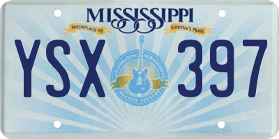 MS license plate YSX397