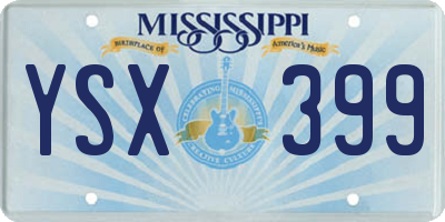 MS license plate YSX399
