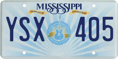 MS license plate YSX405