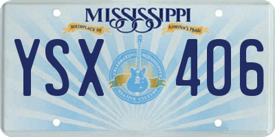MS license plate YSX406
