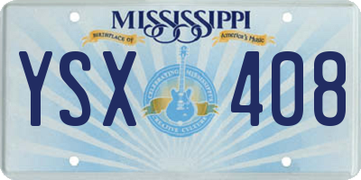 MS license plate YSX408