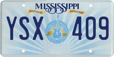 MS license plate YSX409