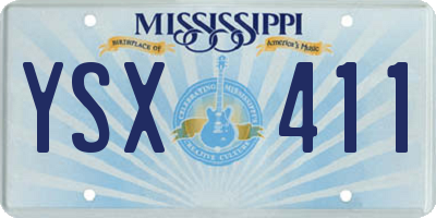 MS license plate YSX411